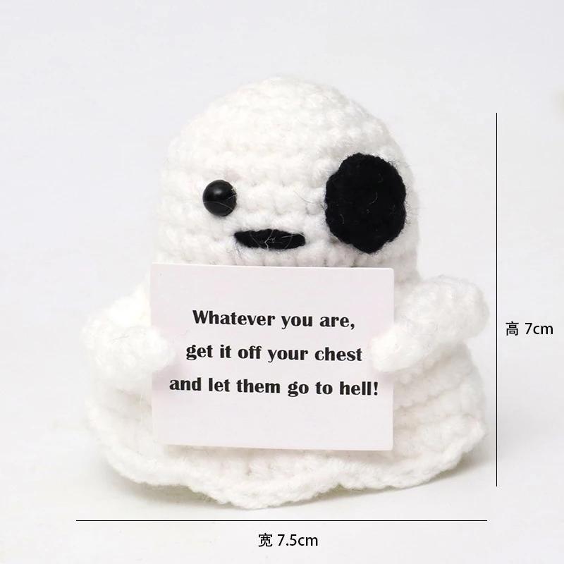 

Cute Emotional Support Crochet Animal Creative Knitting Toy Positive Crochet Doll Car Home Animals Decor Friends Gift