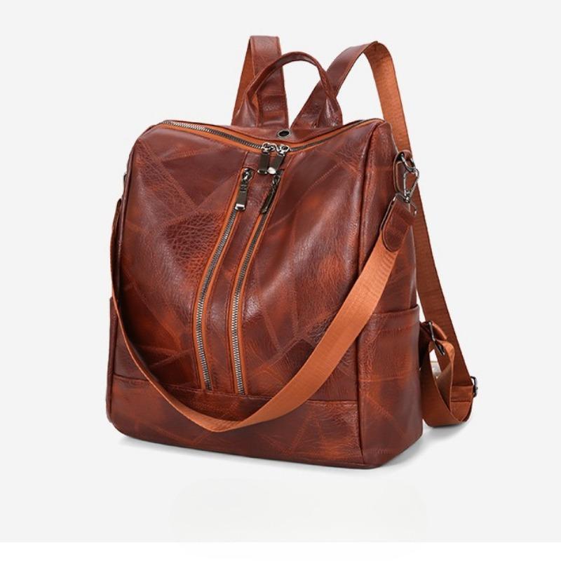 

Модный повседневный рюкзак большой вместимости для путешествий, женская сумка из мягкой кожи двойного назначения