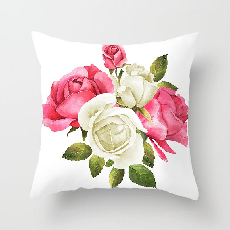 New Rose Flower Pillow Cover Home Sofa Pillow Cushion Cover Side Sleeping Chair Soft Premium Durable Quality Useful