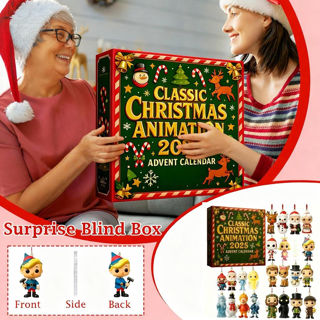 2D Flat Aircraft Box 24pc Series Advent Calendar Christmas Countdown