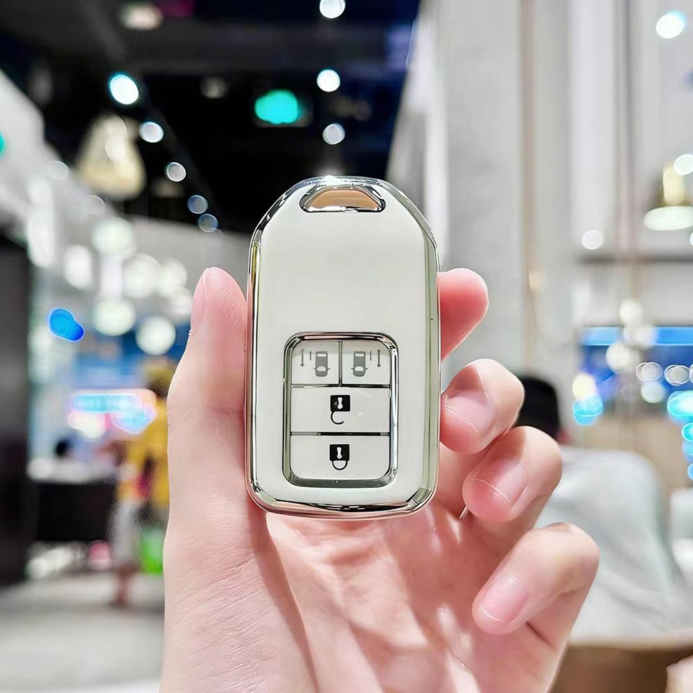 TPU Car Remote Key Case Cover for Honda Vezel City Civic Jazz BRV BR-V HRV Protector Shell Fob Keychain Auto Accessories