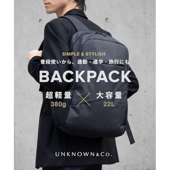 UNKNOWNCo. Backpack Men PC Storage Business Lightweight Large Capacity Commuting School Casual Japan Design Black