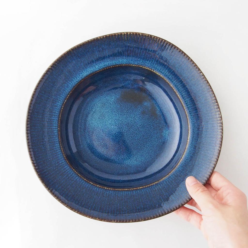 Mino ware suitable for or other approximately 24cm in microwave and dishwasher featuring the sea cucumber made in product number "miyama" dish, curry,