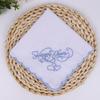 Embroidery Cotton Square Handkerchief Wedding Party Favor Decorative Kerchief for Bride Wedding Gifting Packing Use