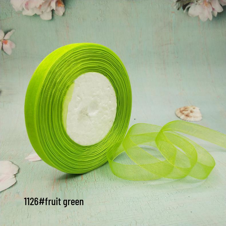 Cinta de Hilo de Nieve Transparente de 1,2 cm para Manualidades: Ganchillo, Accesorios para el Cabello, Lazos, Regalos, Empaque para Pasteles y Cajas, Cinta de Seda
