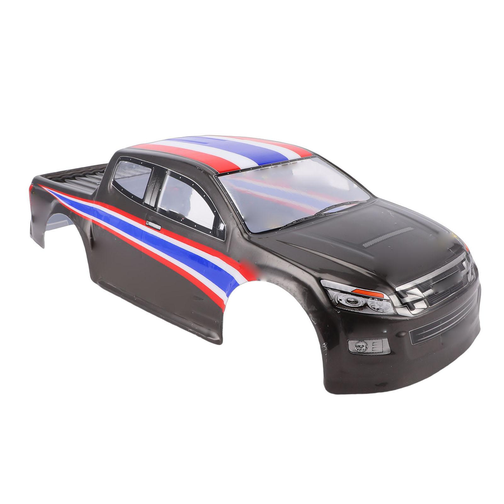 

1Celsius10 Scale RC Car Body Accessory Spare Parts Remote Control Truck Body for 26cm Wheelbase Coloured Flag Pattern