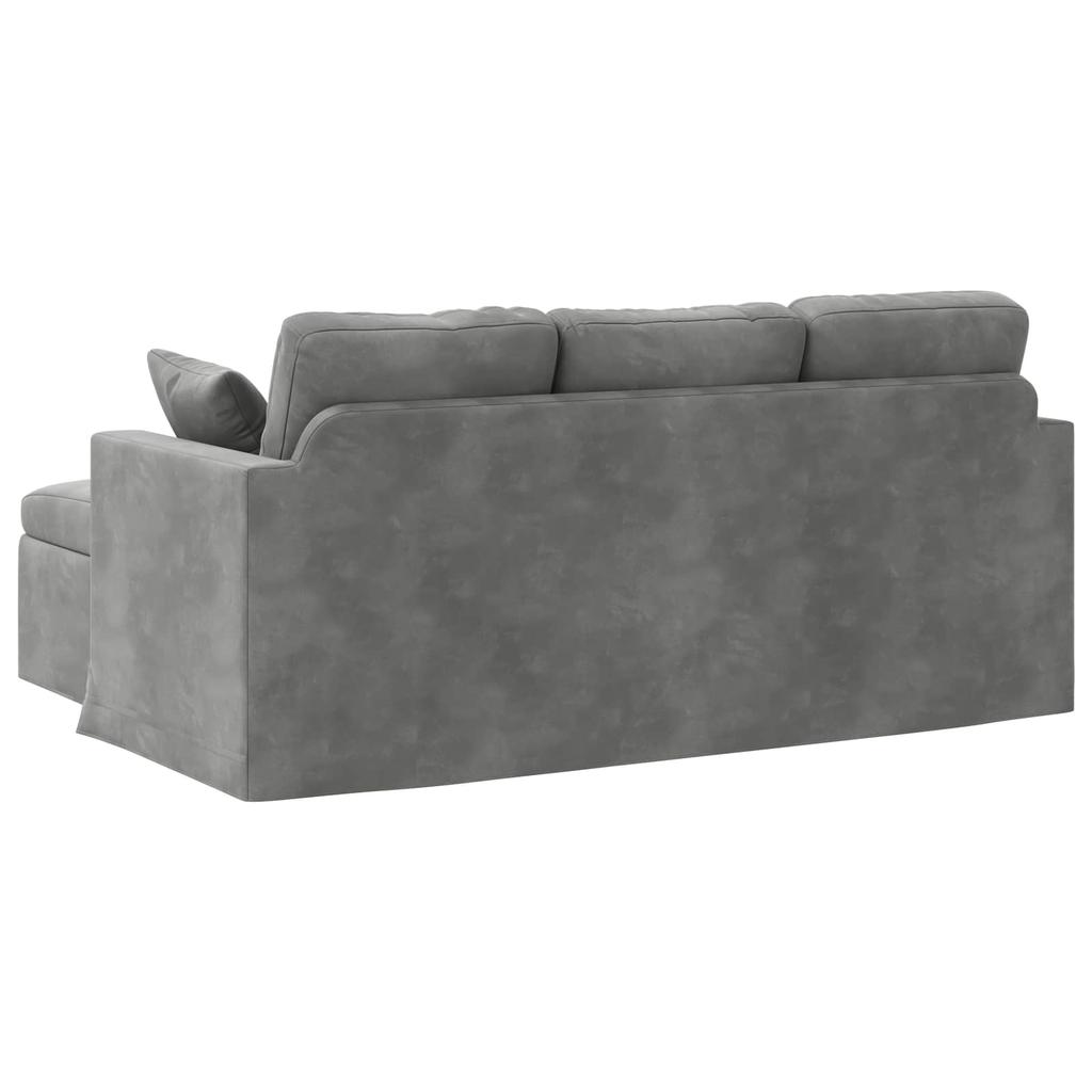 Sofa Dark Grey 178 X 134 X 80 Cm Velvet