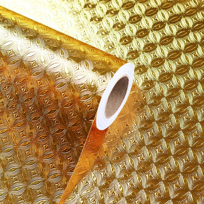 Kitchen Oil-proof Waterproof Stickers Anti-fouling High-temperature Aluminum Foil Self-adhesive Wallpaper Stove Cabinet Stickers