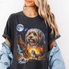 Havanese Howling To the Moon. Dog Graphic Tee. Funny Pet Lover Gift. Oversized Streetwear Wild Night. Stars Unisex 90s Y2K T-Shirt