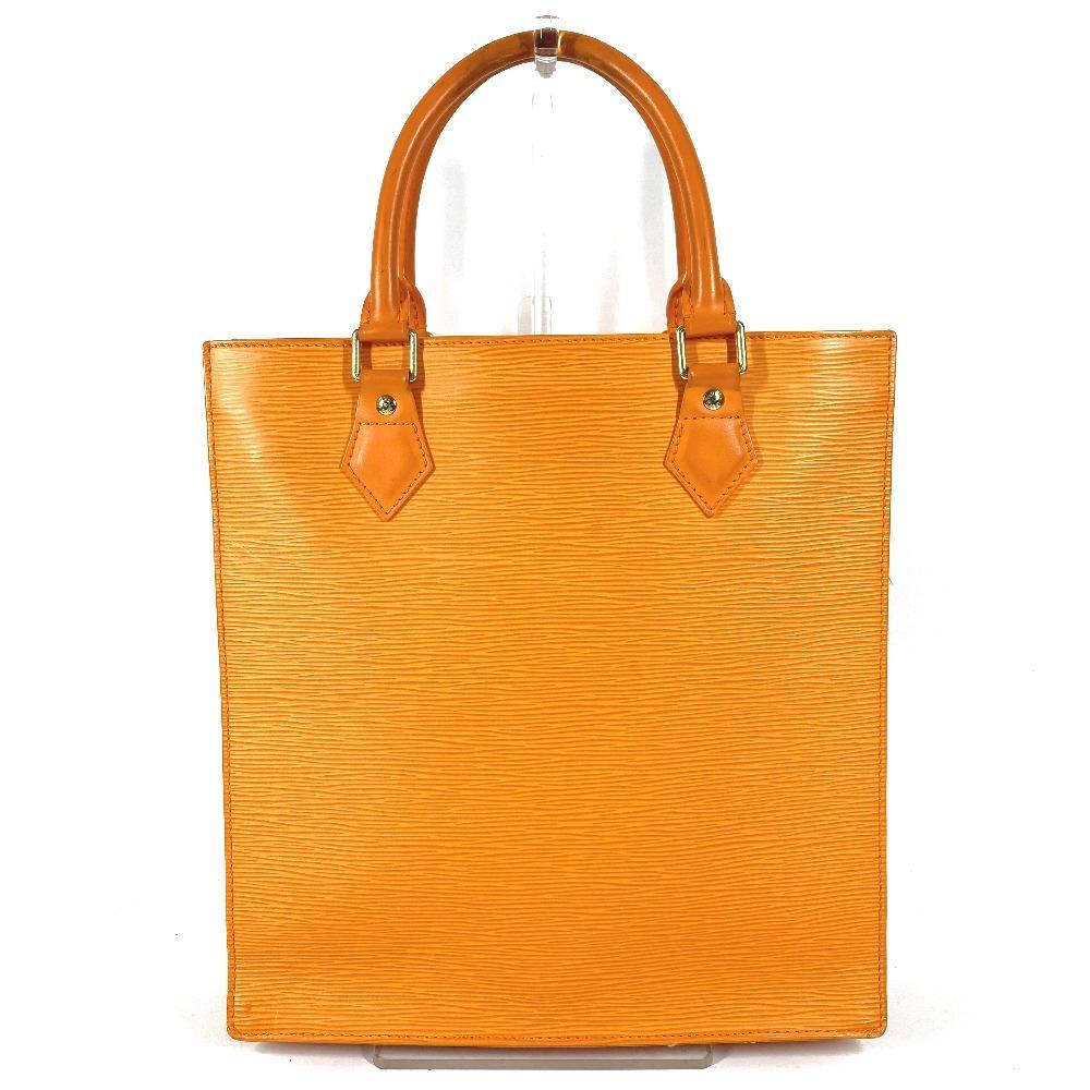 Louis Vuitton M5274H Epi Sac Plat PM Hand Bag Vertical Tote Bag Leather Orange
