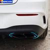 Car Styling Stainless Steel Automobiles Tail Throat Stickers Cover Trim For Mercedes Benz CLA C118  Exhaust Pipe Accessories