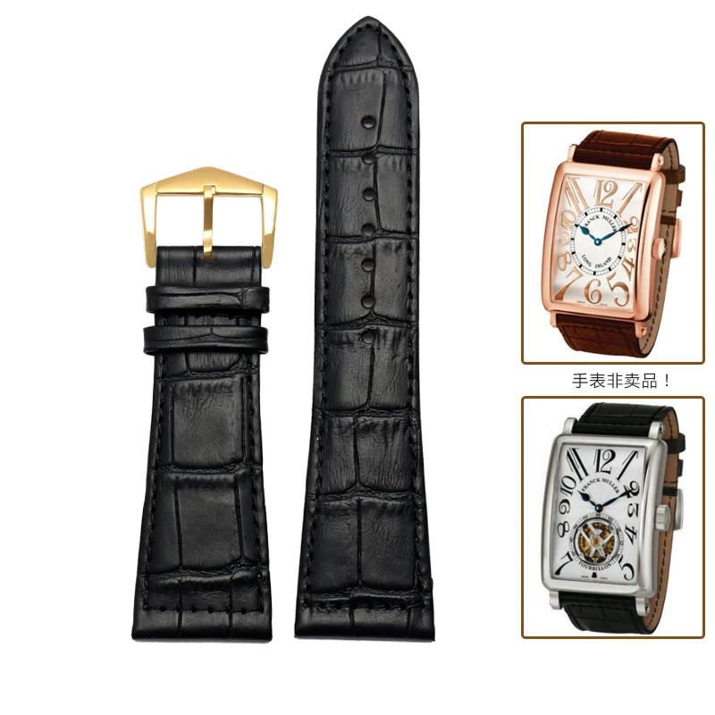 

Браслет зі справжньої шкіри 26 мм 22 мм 30 мм для годинника Franck Muller FM6000H ремінець для наручних годинників Аксесуари ремінець для годинника з коров ячої шкіри 22mm