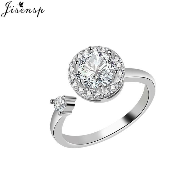 

Роскошное кольцо от тревоги, кольцо-спиннер для женщин, кольцо на палец с кристаллами в виде цветка, бабочки, животного, вращающееся, антистресс, свадебное украшение resizable