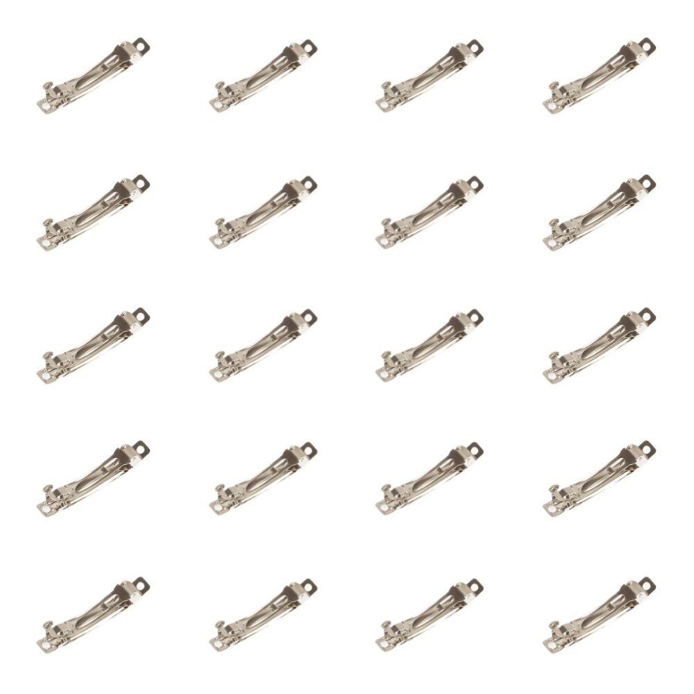 20 stk Sølv DIY Fjærklemmer Metall Metall Fjær Hårklemme Mote DIY Hårnåler Barn