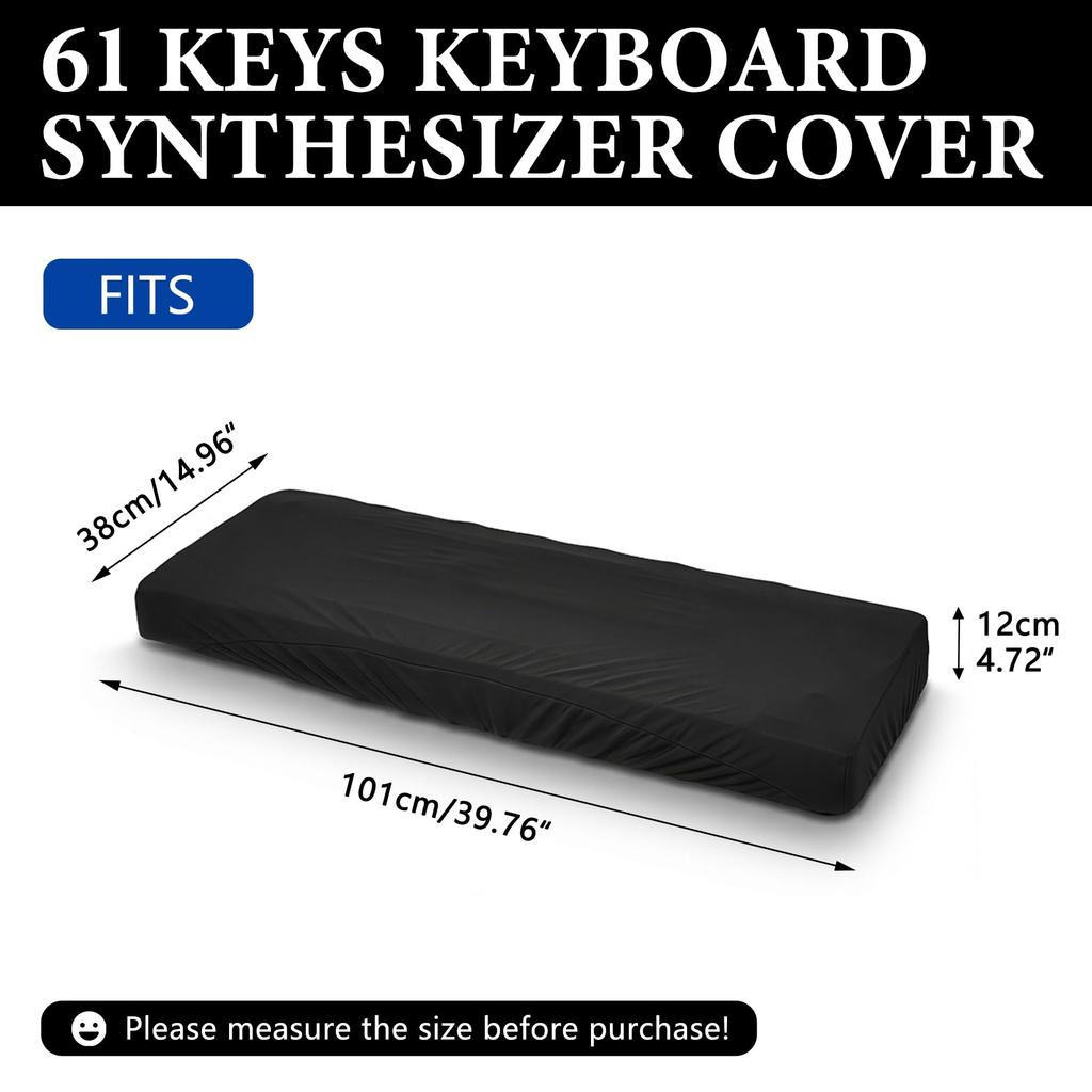 Musiin Piano Keyboard Dust Compatible with Yamaha KORG Pa Pa Pa Premium Chinlon and Soft Touch Fit Design 61-Key Cover, PSR-E473, PSR-SX600, EK-50,