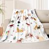 Dog Blanket Watercolor Puppy Animal Themed Throw Blanket Ultra Soft Pet Blanket Gifts for Dog Lover Throw Cozy Flannel Bed Cover