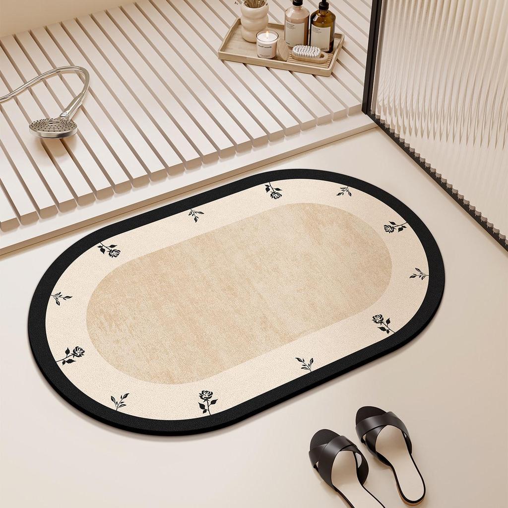 Cartoon Non-slip Absorbent Bathroom Mat - Stain-Resistant, Easy-Clean, Quick-Dry Carpet for Household Toilets and Doors