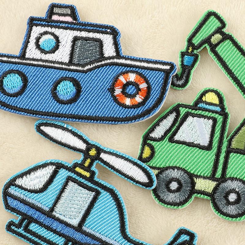 Original Embroidery Label Embroidery Sticker Cartoon Car Clothing Accessories Self-adhesive Patch Sticker Coat and Hat Badge Cloth Sticker