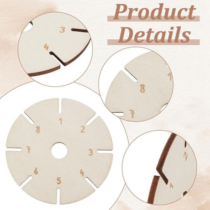 Round Handmade Weaving Board for Bracelets Crafting Portable Sturdy Wood Designs