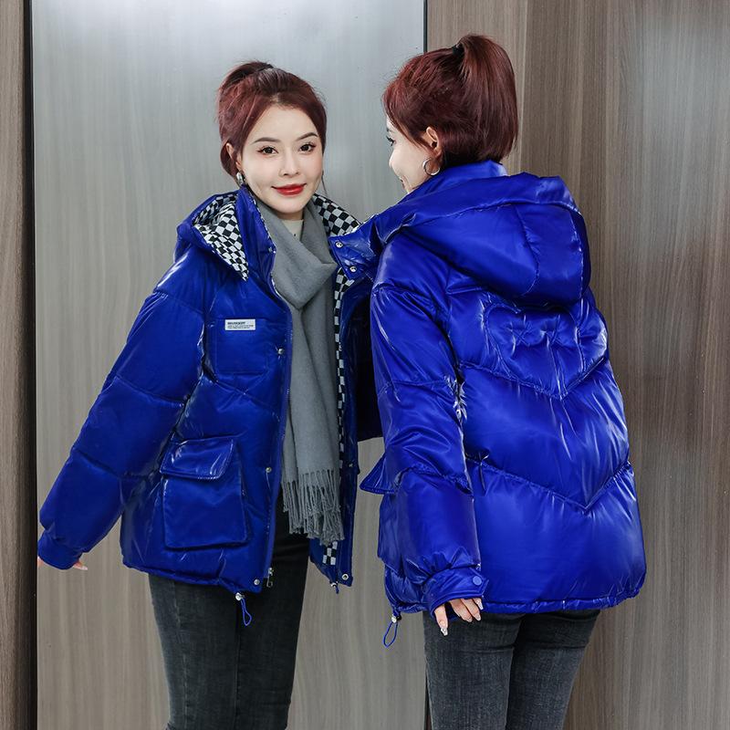 Glossy Down Cotton Clothes Women's New Winter Fashion Leave-in Short Short Small Design  Coat
