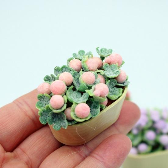 Dollhouse Bonsai Miniature Resin Bonsai Realistic Potted Plant Model Ornament Dollhouse Decoration