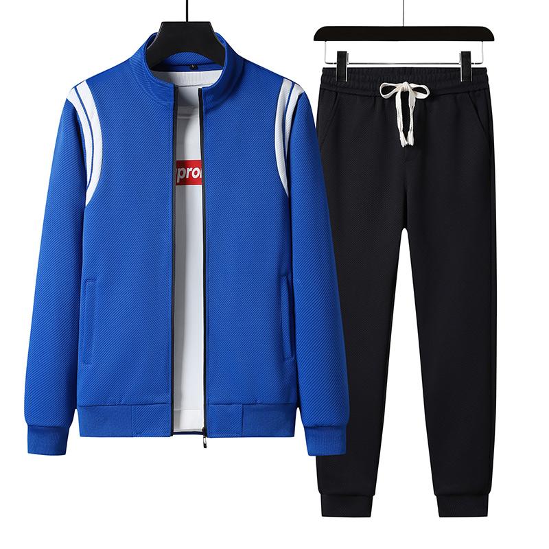 Mantel Übergroße Herren Strickjacke Sport Casual Set Zweiteilige Hose