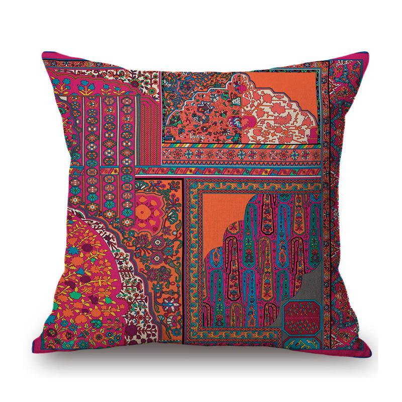 Luxury Classic Flower Pattern Elephant Animal Decorative Cotton Linen Sofa Pillow Cover Modern Aesthetic Art Cushion Cover Case