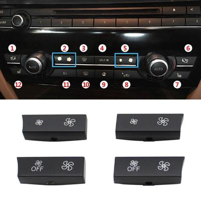 Front Console AC Heater Climate Ventilation Button Cover For BMW 5 GT 6 7 X5 X6 Series F10 F11 F01 F02 F06 F12 F15 F16
