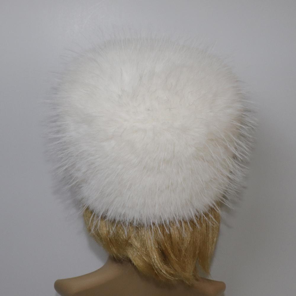 New Winter Outdoor Keep Warm Faux Fox Fur Beanies Hat Women Warm Fluffy Popular Female Round Cap Fashion Faux Raccoon Fur Hats