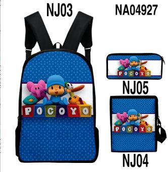 Sonic Backpack, Primary And Secondary School Students Schoolbag, Messenger Bag, Pencil Bag Three-Piece Set