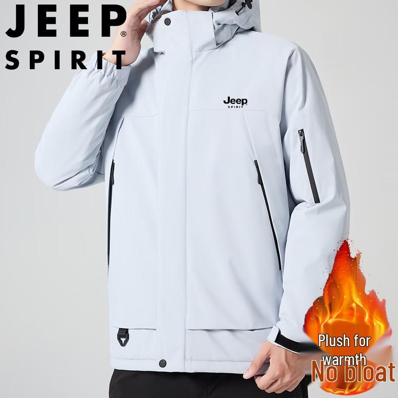 JEEP SPIRIT Men's Casual Hooded Padded Winter Jacket