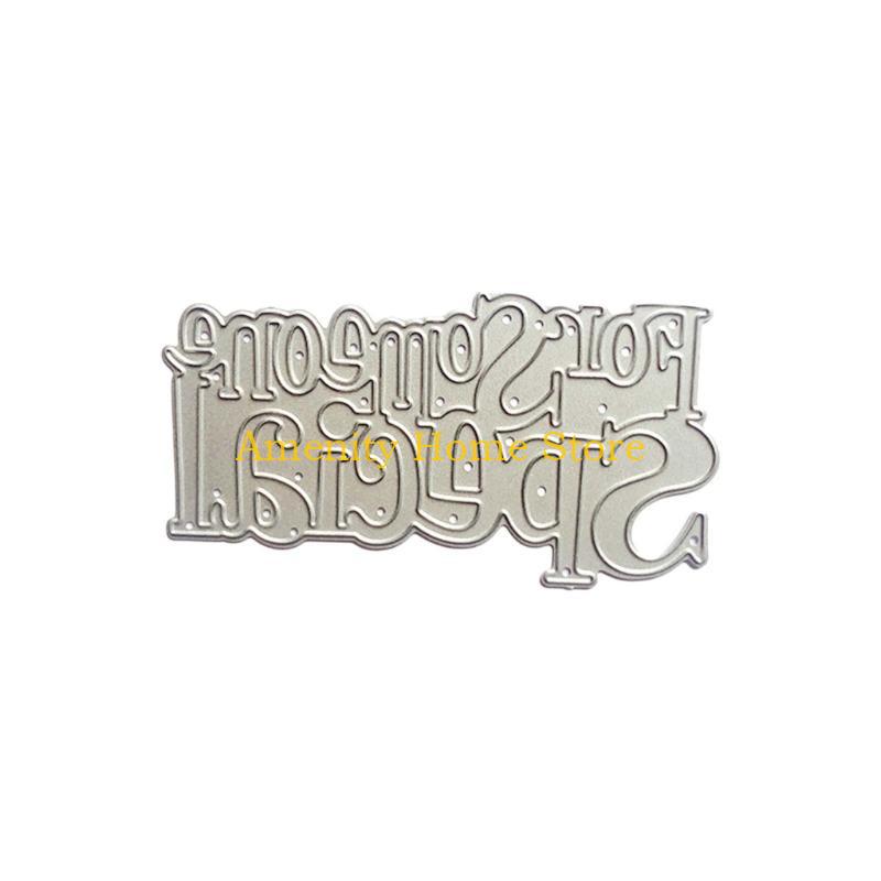 F26C Metal Die Cuts Happy Birthday Embossing Stencil Cutting Dies for Card Making Scrapbooking Paper Craft DIY Template Mold
