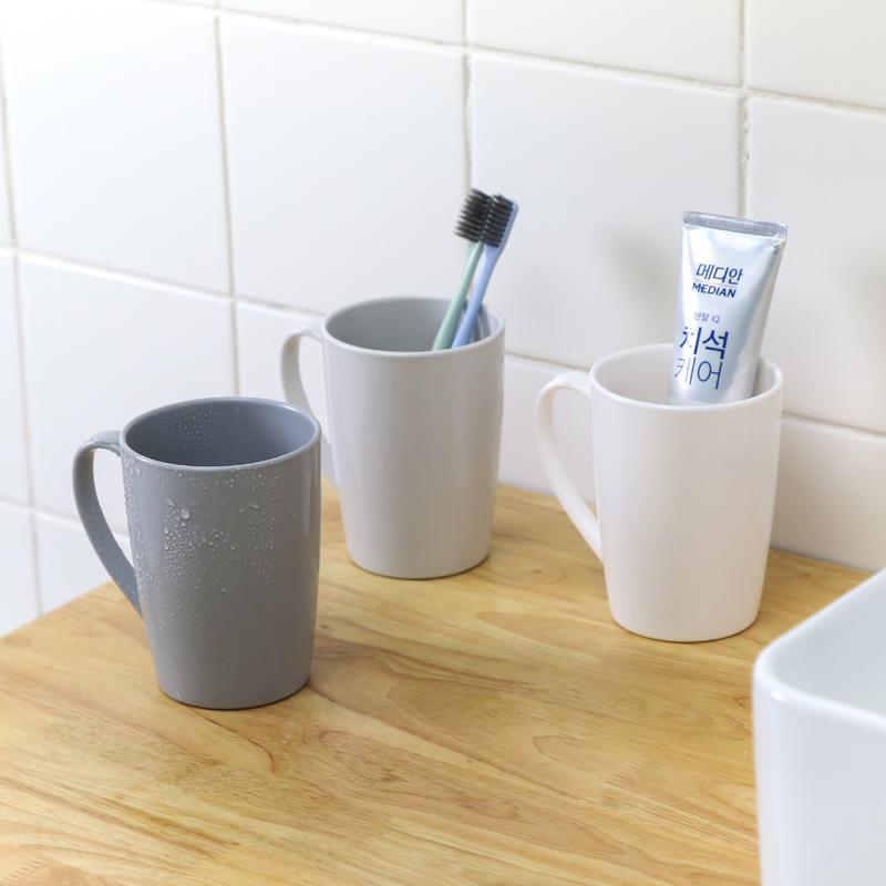 Mouthwash Cup with Handle, Plastic Thickened Brushing Cup, Mouth Cup, Toothbrush Cup, Couple Toothache Basin, Washbasin Cup