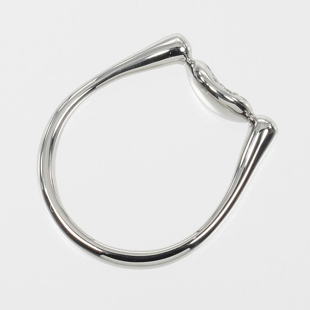 TIFFANY&Co. Bean Ring Pt950Platinum/Pave diamond #5.6(US Size) 5.5g Women Used