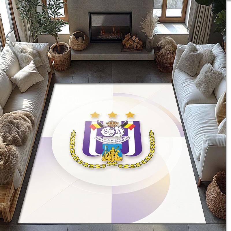 Anderlecht FC Voetbal Patroon Zacht Vloerkleed Antislip Binnen Vloerkleed Sport Decoratie Mat voor Slaapkamer