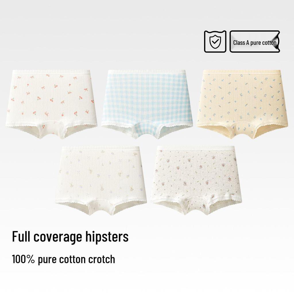 Children's Pure Cotton Boxer Briefs for Girls and Boys