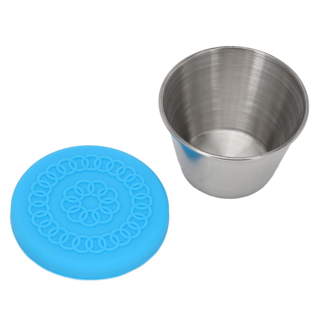 Small Stainless Steel Container Leakage Proof Dishwasher Safe Portable Dressing Cup with Lid for Essential Oil 70ml