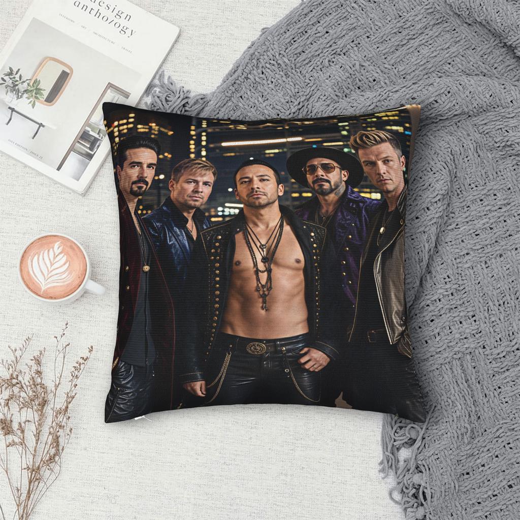 Backstreets Boys Pillow Case Square Pillow Cover For Couch Sofa Bedroom Kawaii Cushion Cover