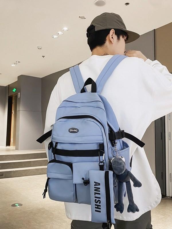 Nylon School Backpack For Teens With Design And Laptop Storage For Campus Use