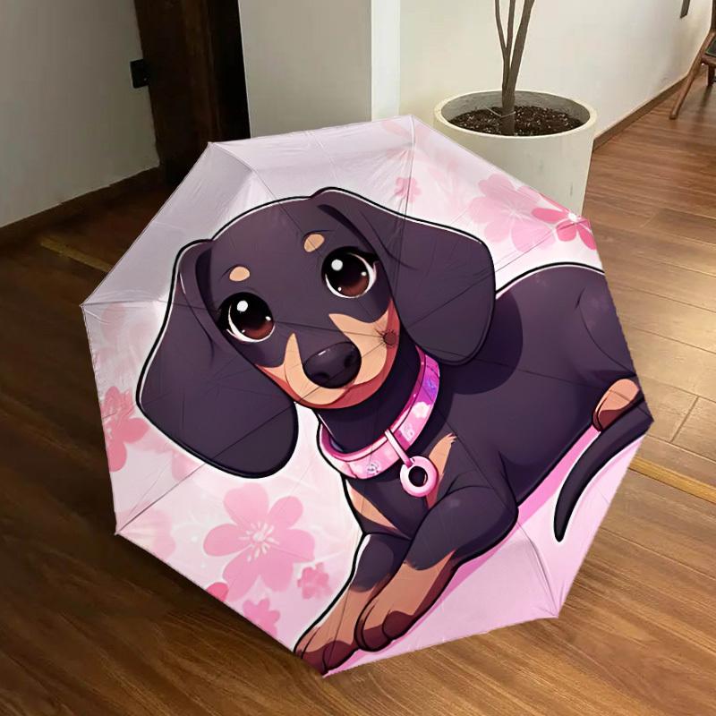 

1pc Dachshund, Floral Automatic Open/Close Umbrella, Formal Events - Ideal Gift for Family or Friends, Outdoor Accessory yy251211156