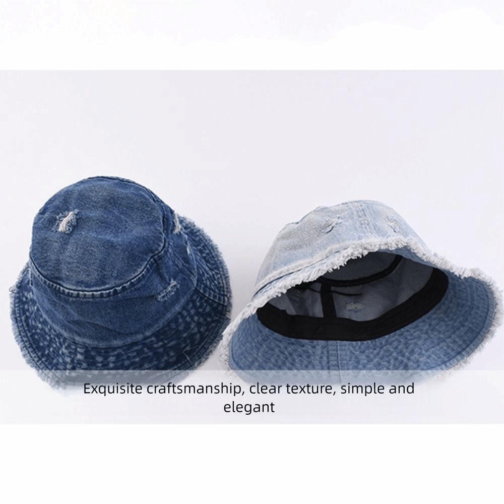 Korean Style Fishermen Caps Washed Denim Sun Protection Hat Personalized Sun Hat  Climbing