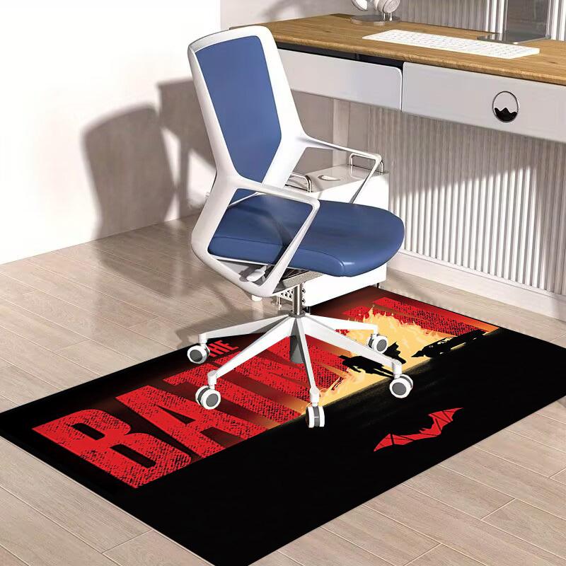 1pc Office Carpet Chair Mats The Batman Movie Poster Perfect for Office Chairs, Living Rooms, Or Bedrooms,Polyester Carpet.HDT130