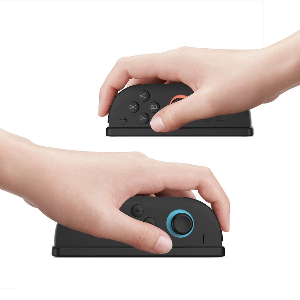 2Pcs Game Controller Mouse Base Ergonomic Left+Right Controller Bracket Stand Holder Wear Resist Game Handle Case for NS2