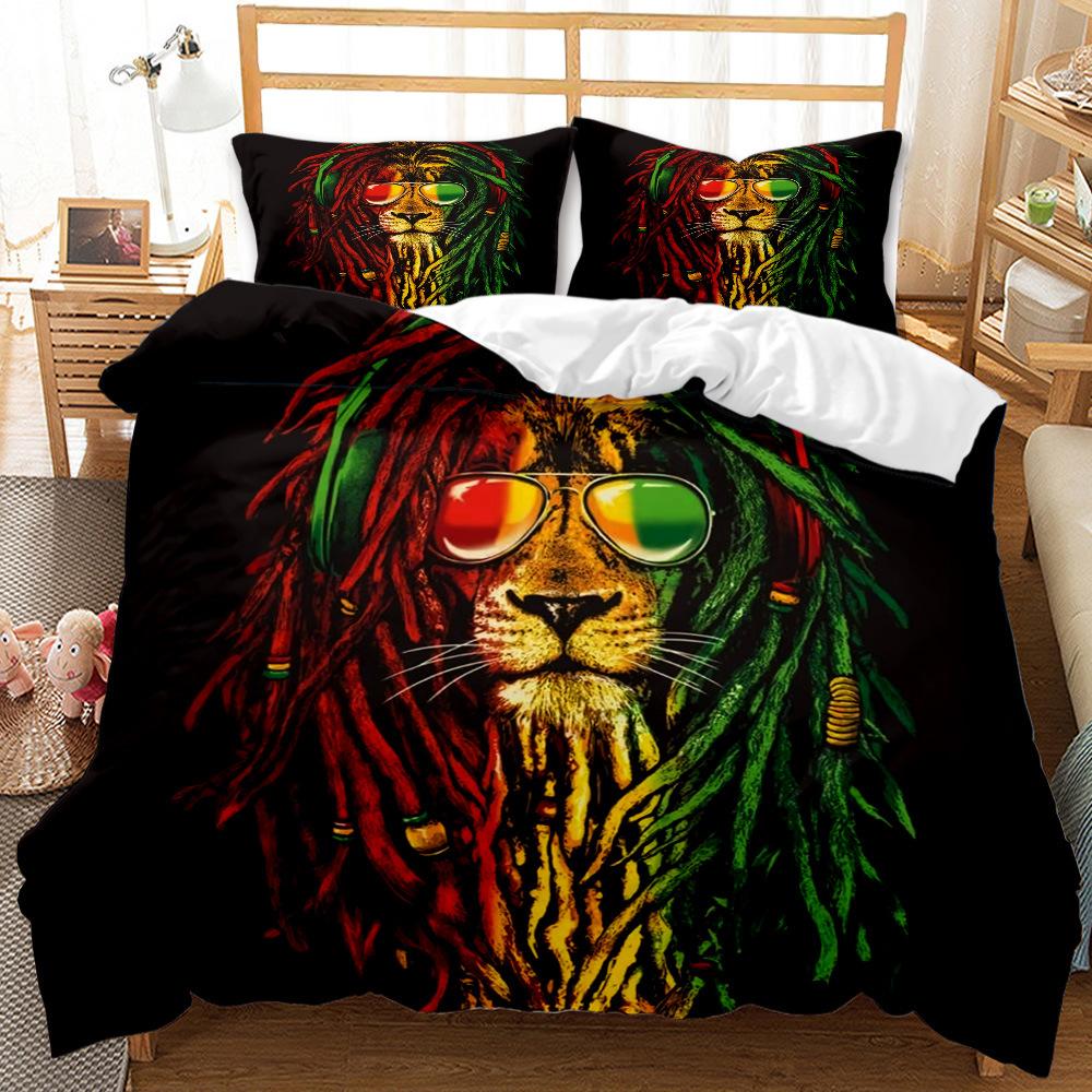 Forest Animal Bedding Bedding Decorative Lion Quilt Cover and Pillowcase AU Queen Single/Twin Full Size