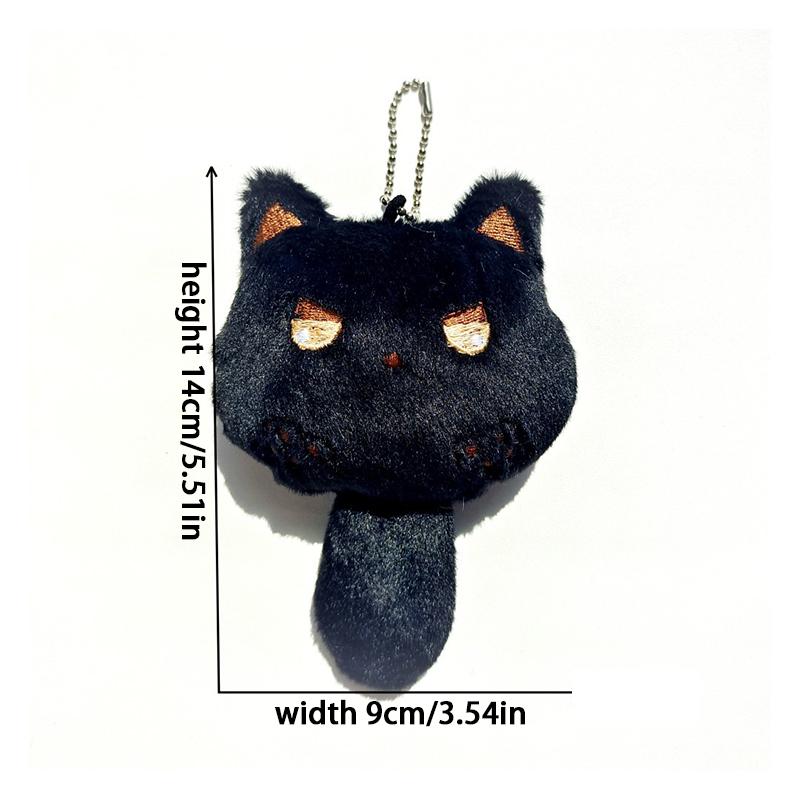Kawaii Squeak Cat Plush Keychain Stuffed Animal Dolls Charm Cute Backpack Pendant Bag Hanging Decoration Girl Gifts