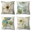 Rose Flower Butterfly Printing Cotton Linen Pillowcase Modern Living Room Decorative Sofa Cushion Cover Home Pillow Cover