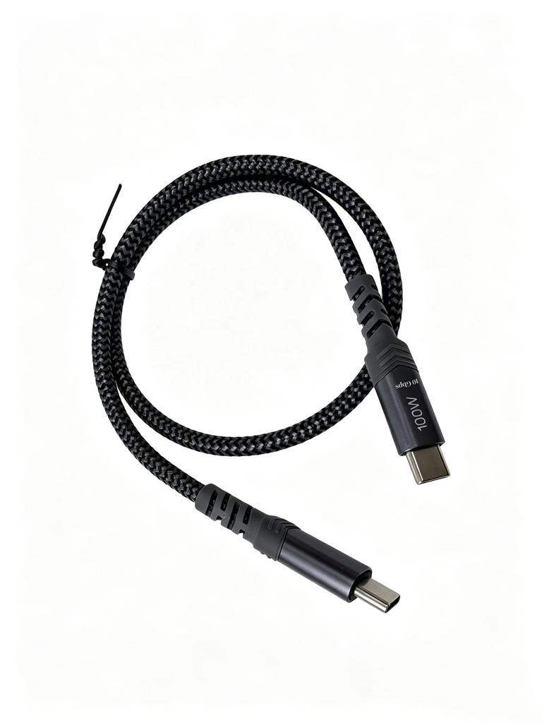 10Gbps Data Transfer 5A 100W PD Fast Charging Braided Aluminum Alloy Nylon Eco-Friendly Heavy Duty USB 3.2 Gen2 Dual Type-C