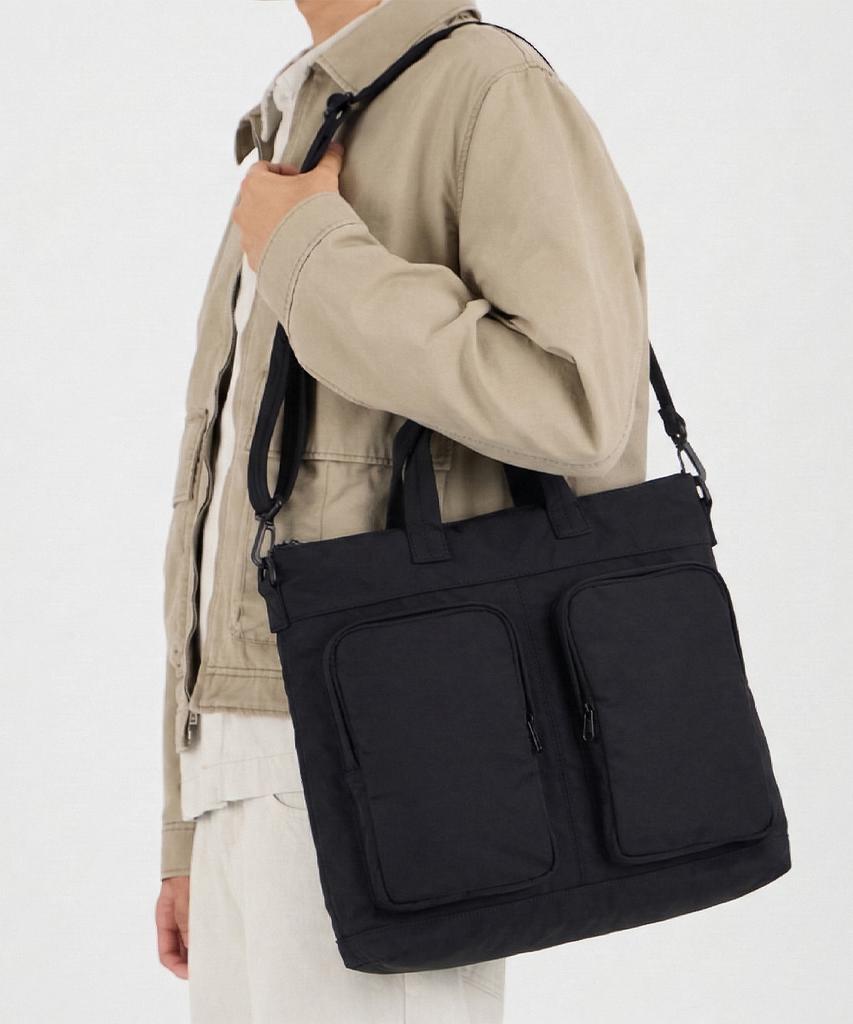 Madgoat Memory Canvas Crossbody Tote Bag_Black