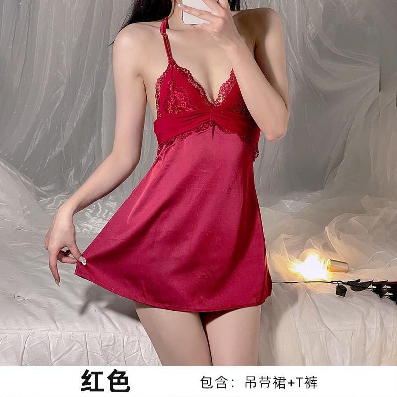 Sexy lingerie lace pajamas sexy suspenders small breasts show big beauty back pajamas dating robes women abstinence tie tight