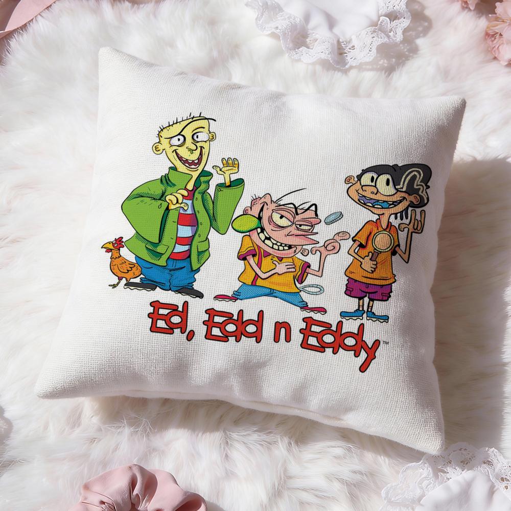 E-Ed, Edd n Eddy Cushion Cover Premium Comfort Reversible Pillow Cove -Two in One Design for Any Room & Car Interior